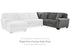 Birkdale Court Gray Right-Arm Facing Sofa - 3240267