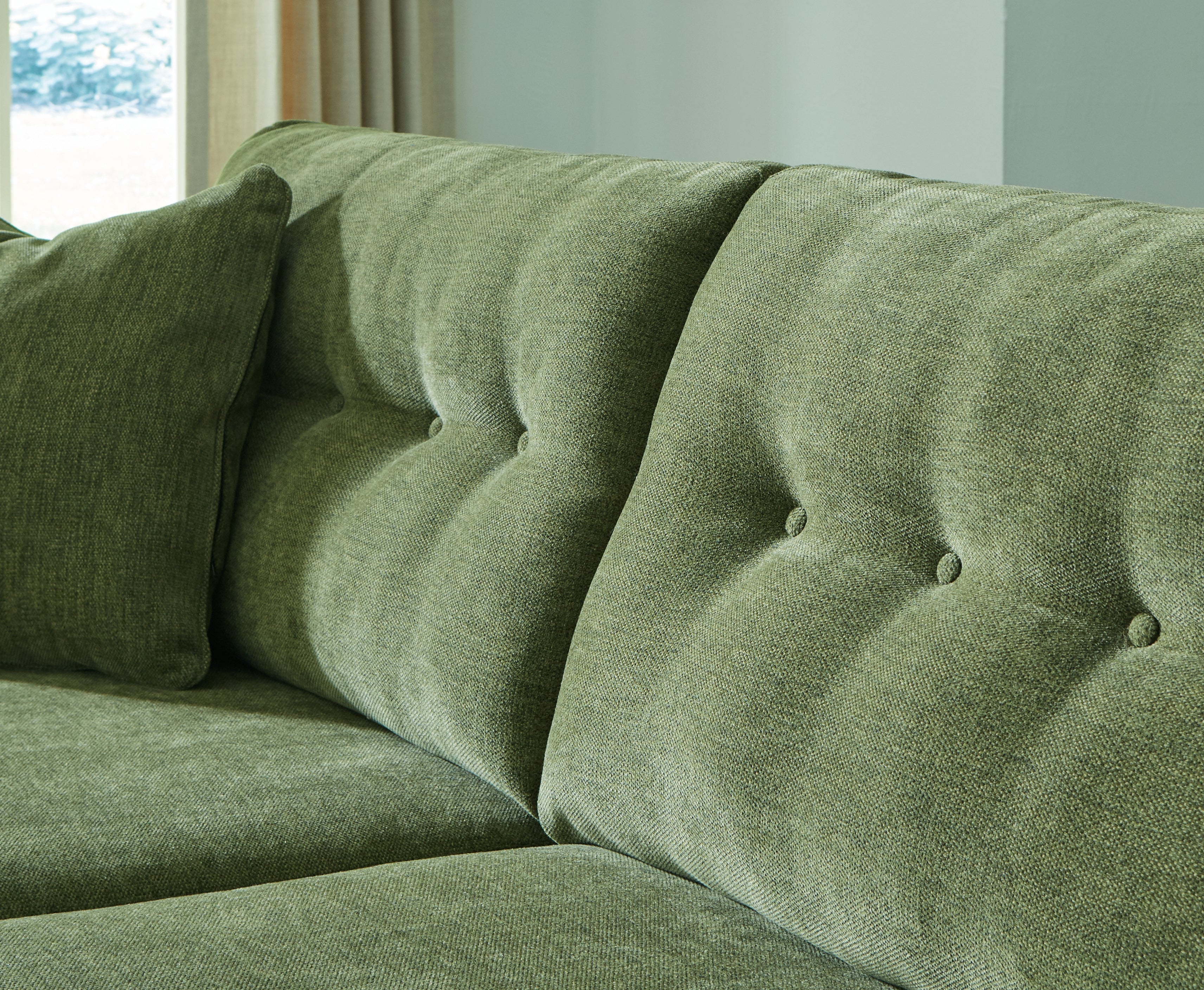 Bixler Sofa and Loveseat in Olive - PKG016464