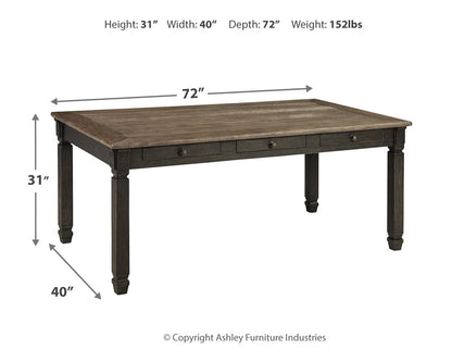 Tyler Creek Black/Grayish Brown Dining Table and 4 Chairs from Ashley - Luna Furniture