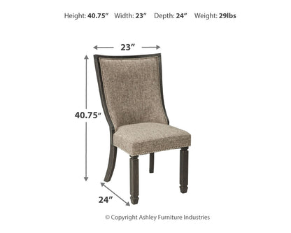 Tyler Creek Black/Grayish Brown Dining Table and 4 Chairs from Ashley - Luna Furniture