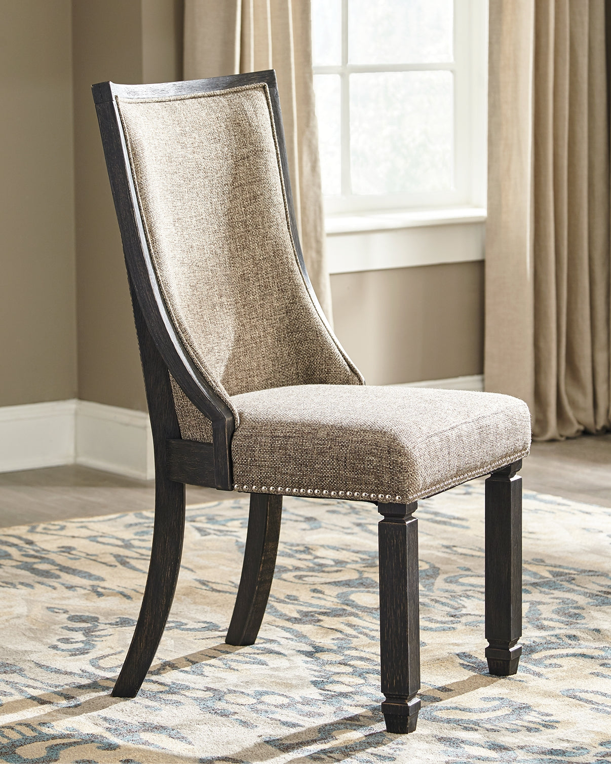 Tyler Creek Black/Grayish Brown Dining Table and 4 Chairs from Ashley - Luna Furniture