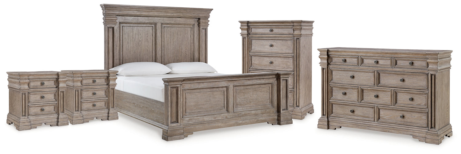 Blairhurst King Panel Bed, Dresser, Chest and 2  Nightstands - B916B11