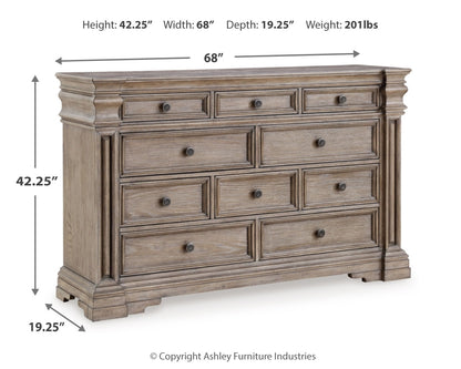 Blairhurst King Panel Bed, Dresser, Chest and 2  Nightstands - B916B11