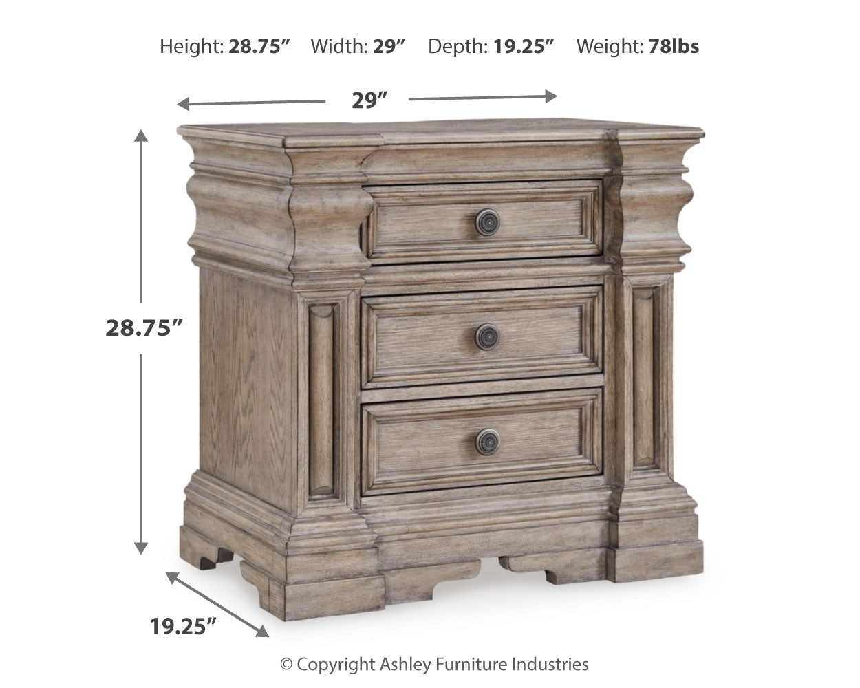 Blairhurst Queen Panel Bed, Dresser, Mirror and 2 Nightstands - B916B10