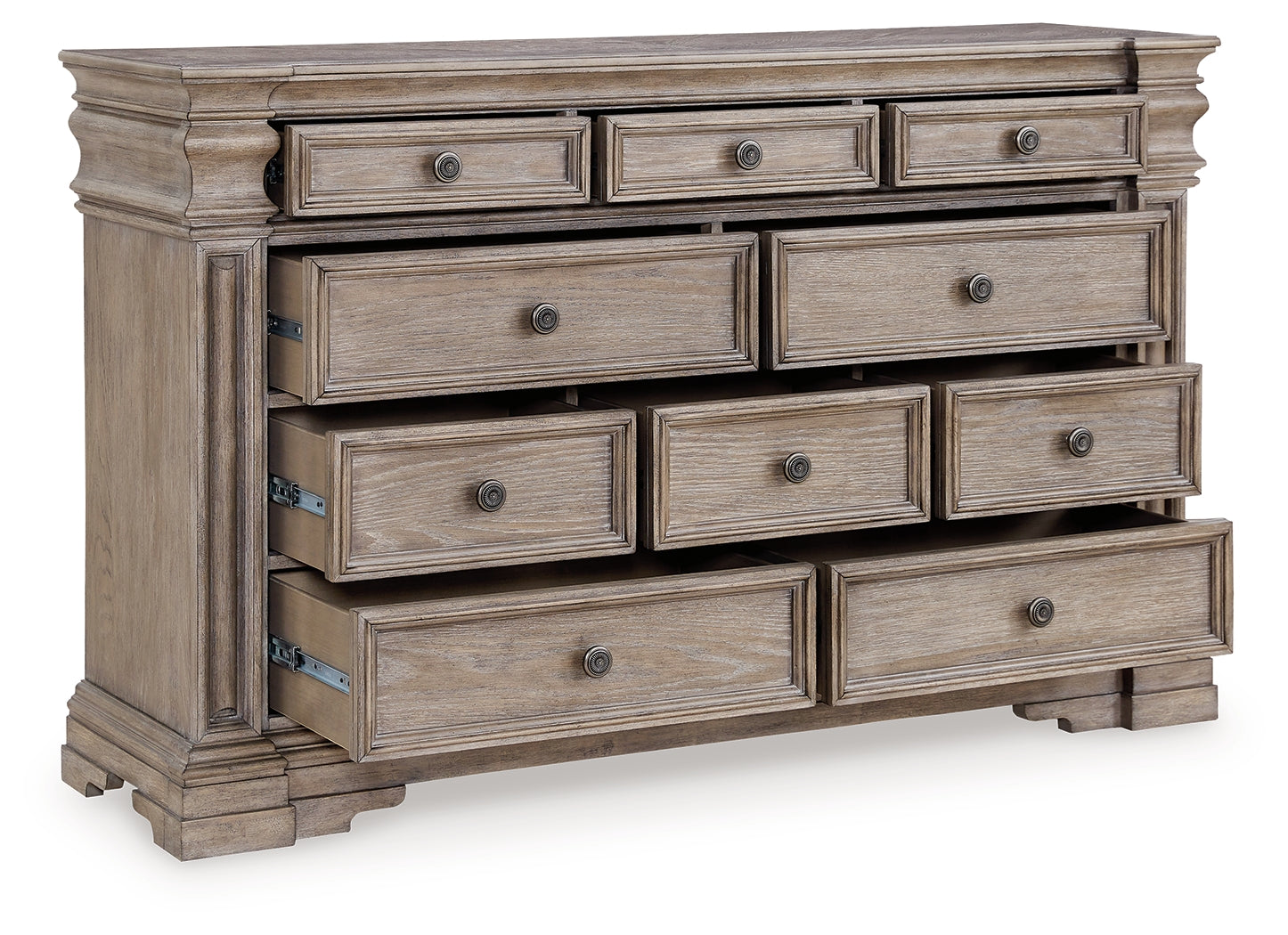 Blairhurst Queen Panel Bed with Dresser in Light Grayish Brown - PKG016988