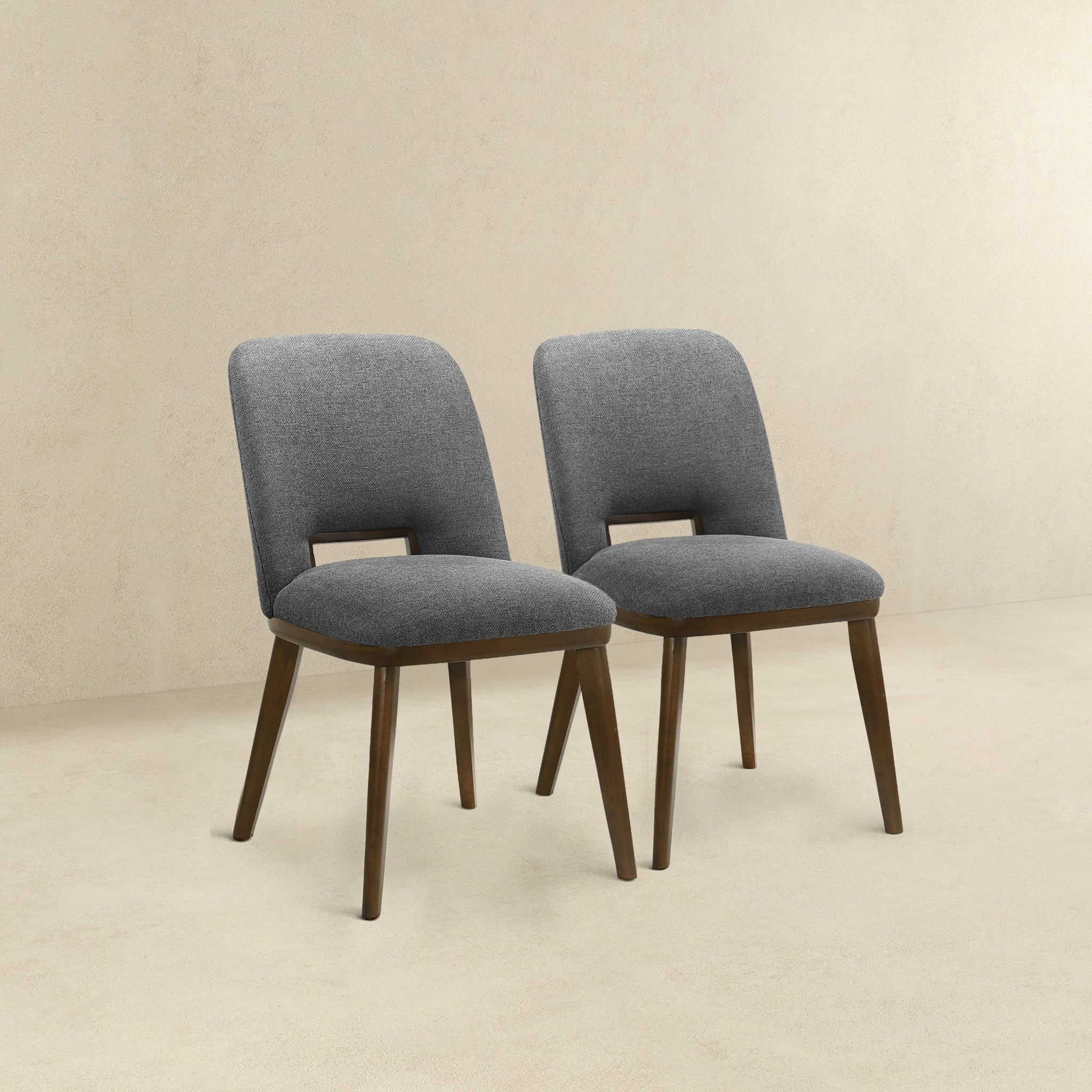 Blake Dark Grey Fabric Dining Chair (Set Of 2) - DCH00400601