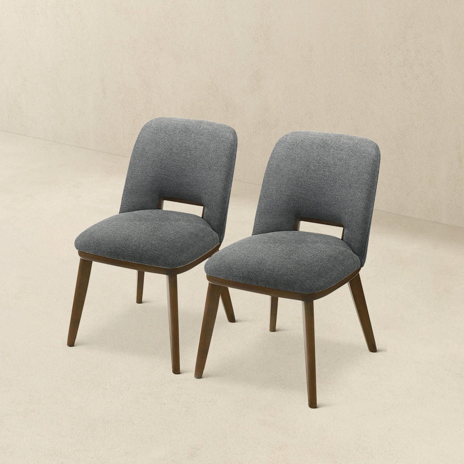 Blake Dark Grey Fabric Dining Chair (Set Of 2) - DCH00400601