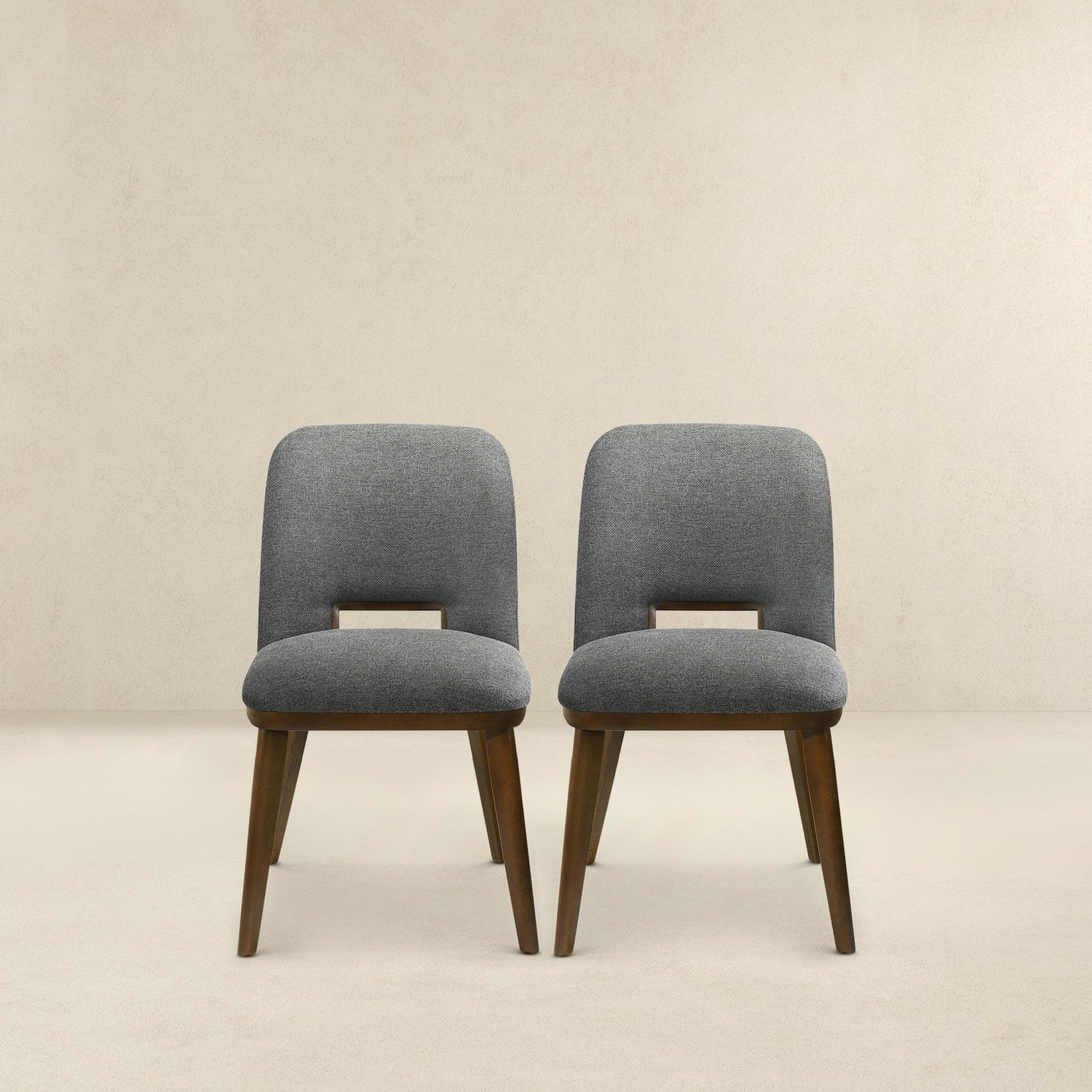Blake Dark Grey Fabric Dining Chair (Set Of 2) - DCH00400601