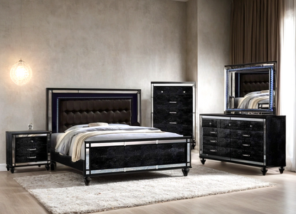Blanca2 Black Bedroom Set Queen, King *4PC King - Blanca2 Black 4PC King