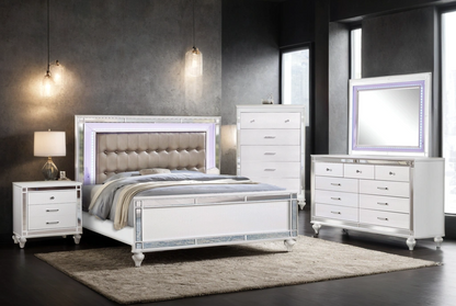 Blanca2 White Bedroom Set Queen, King *4PC King - Blanca2 White 4PC King