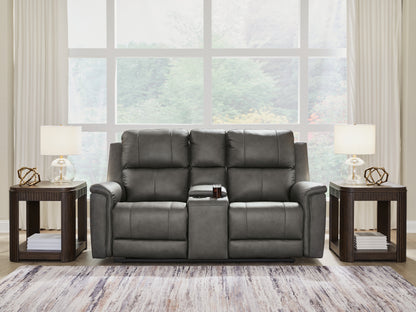 Bleckley Anchor Power Reclining Loveseat with Console - PCU1200018
