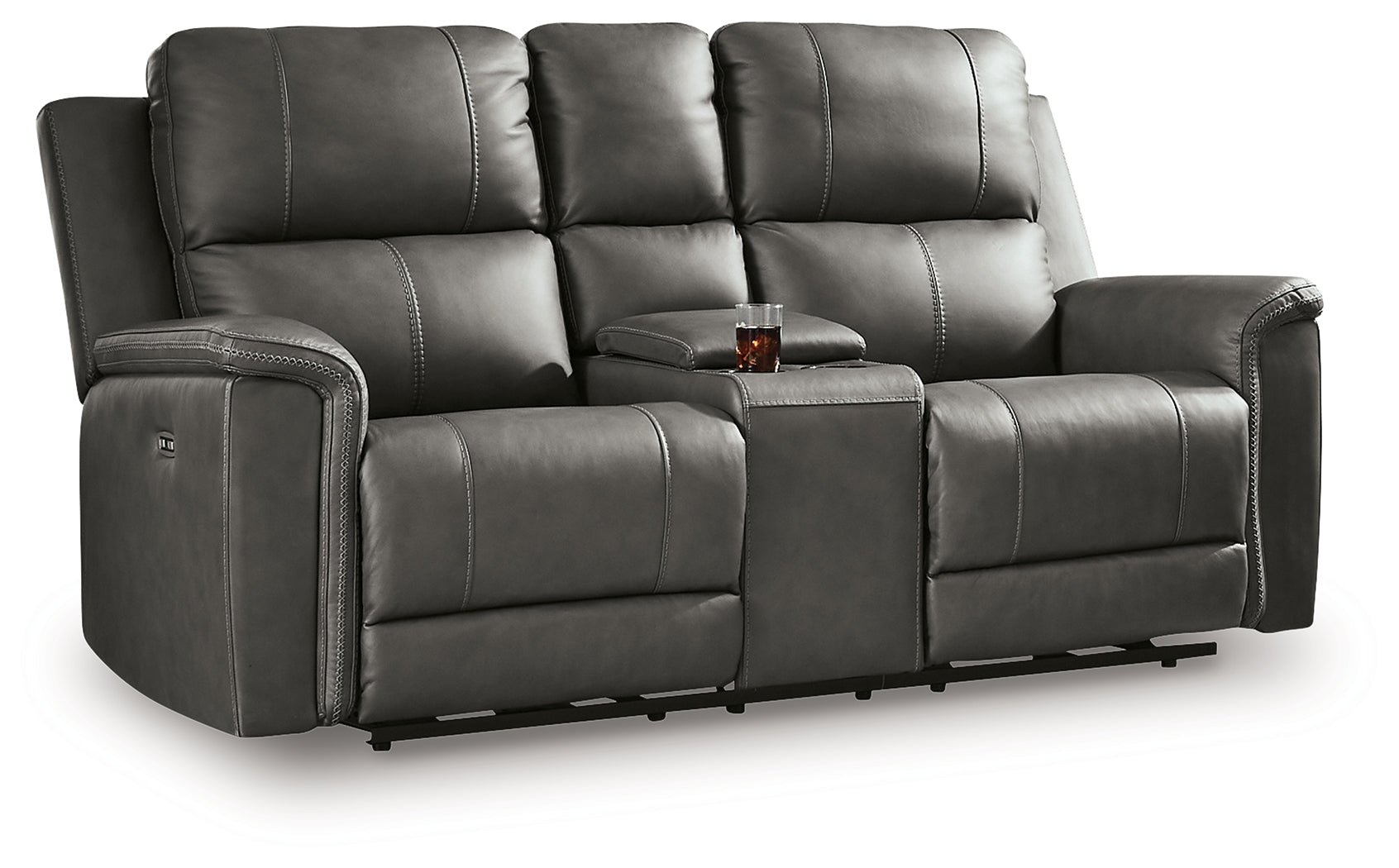 Bleckley Anchor Power Reclining Loveseat with Console - PCU1200018