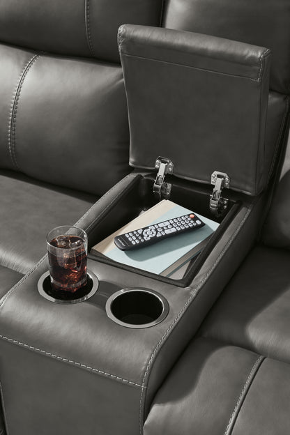 Bleckley Anchor Power Reclining Loveseat with Console - PCU1200018
