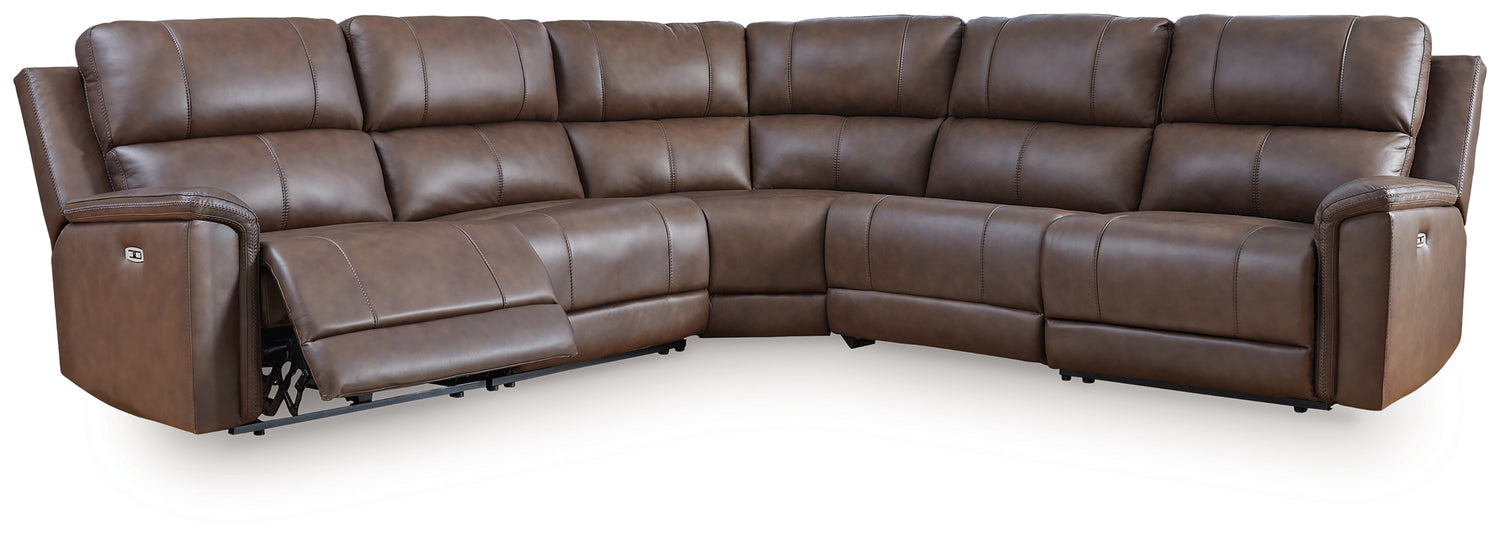 Bleckley Espresso 5-Piece Power Reclining Sectional - PCU12001S4