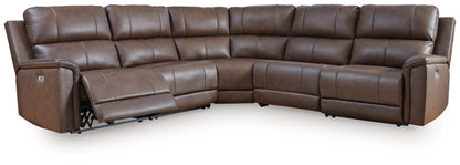 Bleckley Espresso 5-Piece Power Reclining Sectional - PCU12001S4