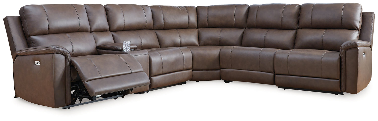 Bleckley Espresso 6-Piece Power Reclining Sectional - PCU12001S5