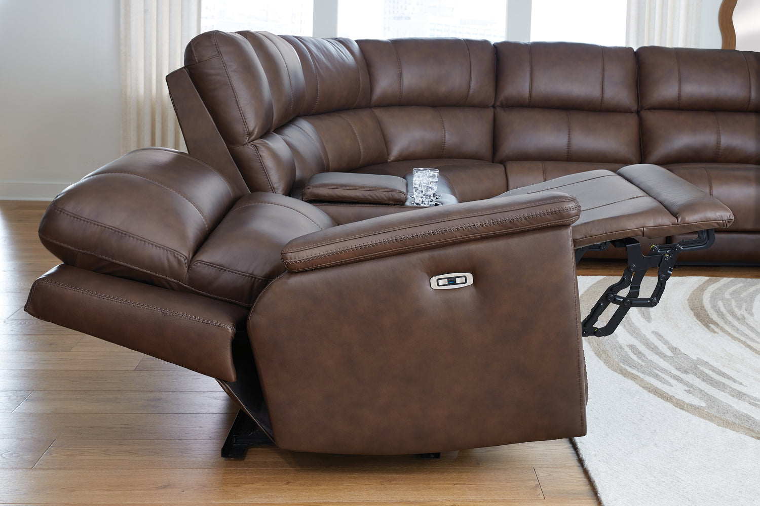 Bleckley Espresso 6-Piece Power Reclining Sectional - PCU12001S5