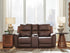 Bleckley Espresso Power Reclining Loveseat with Console - PCU1200118