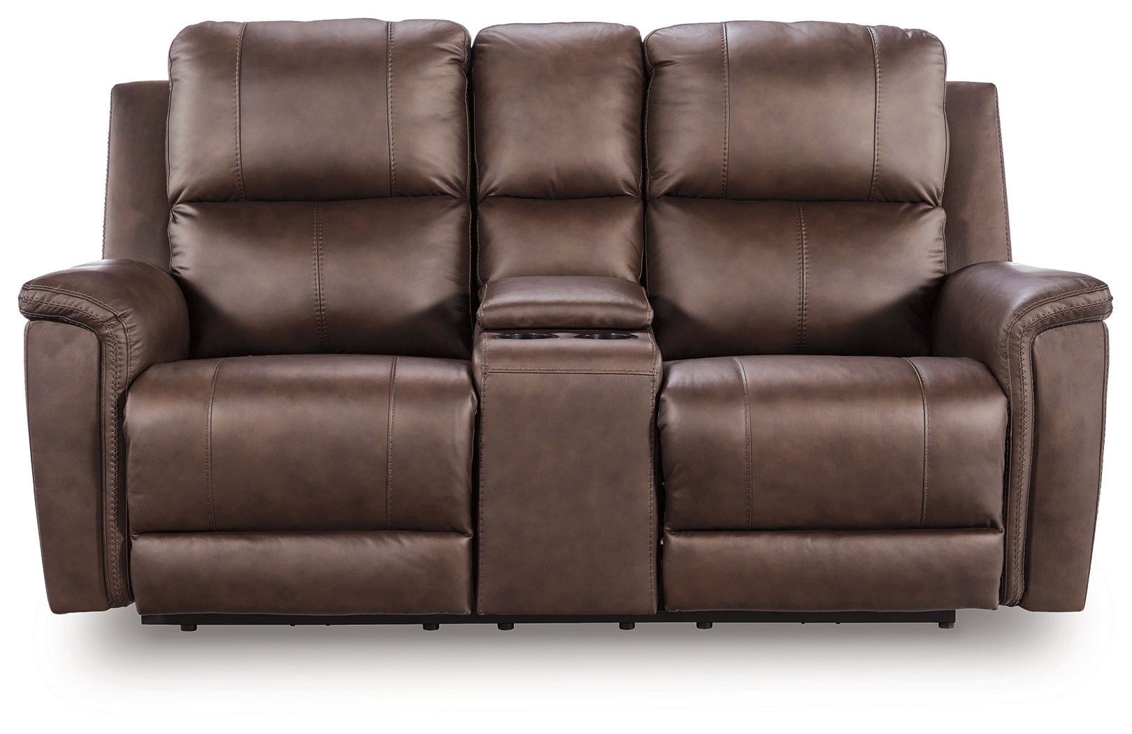 Bleckley Espresso Power Reclining Loveseat with Console - PCU1200118