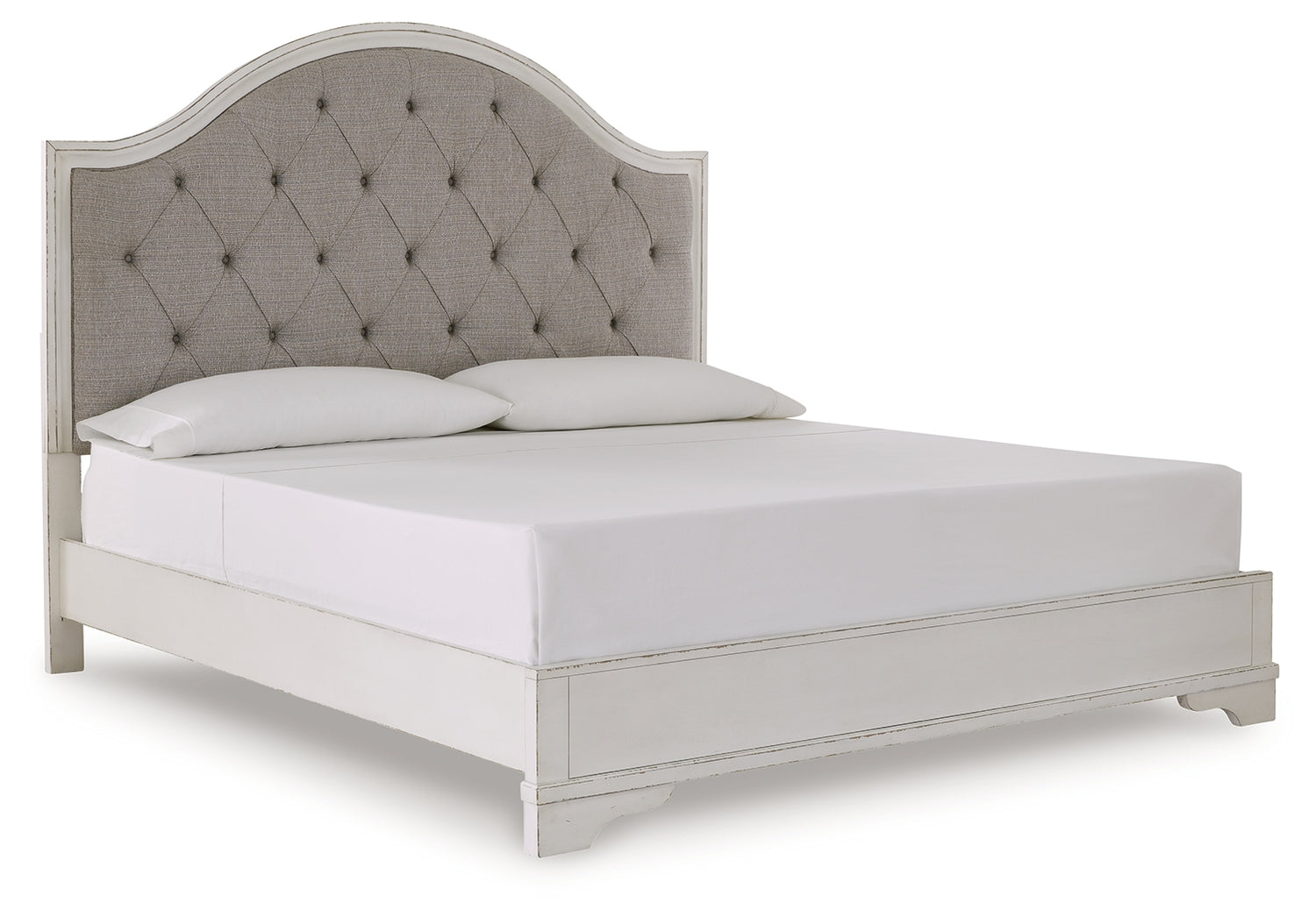 Blendon Rustic Brown King Upholstered Panel Bed - B747B3