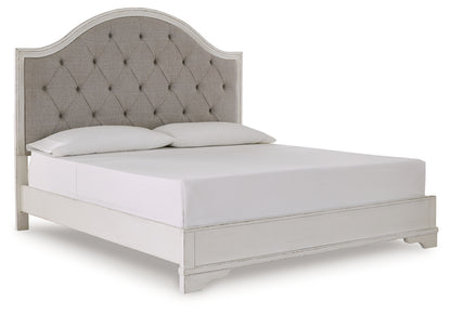 Blendon Rustic Brown King Upholstered Panel Bed - B747B3