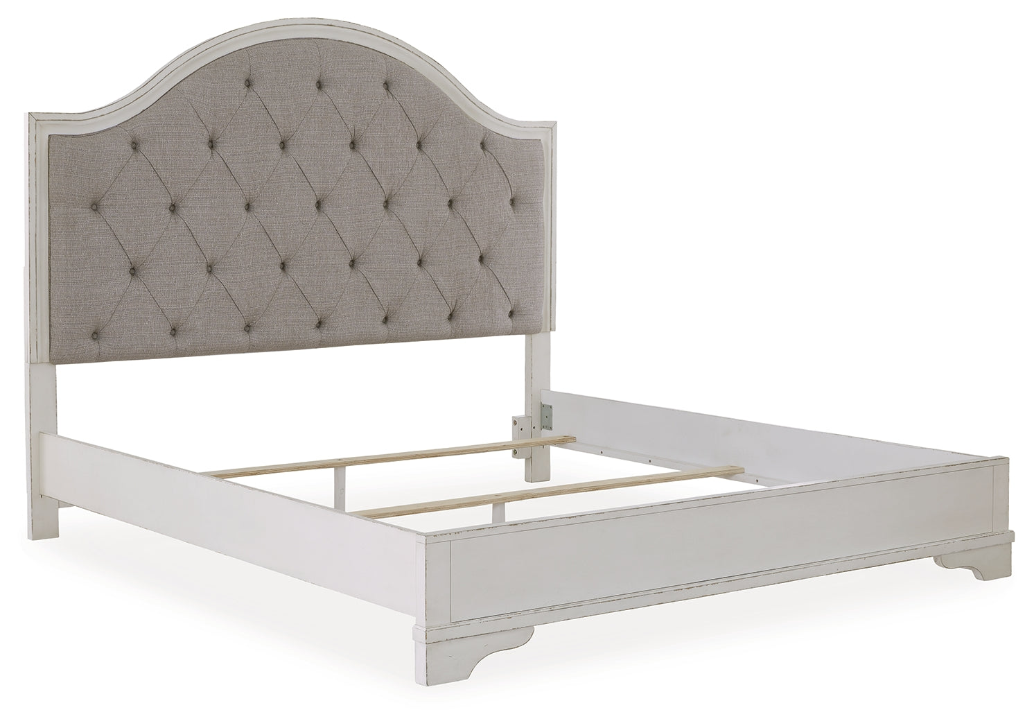 Blendon Rustic Brown King Upholstered Panel Bed - B747B3