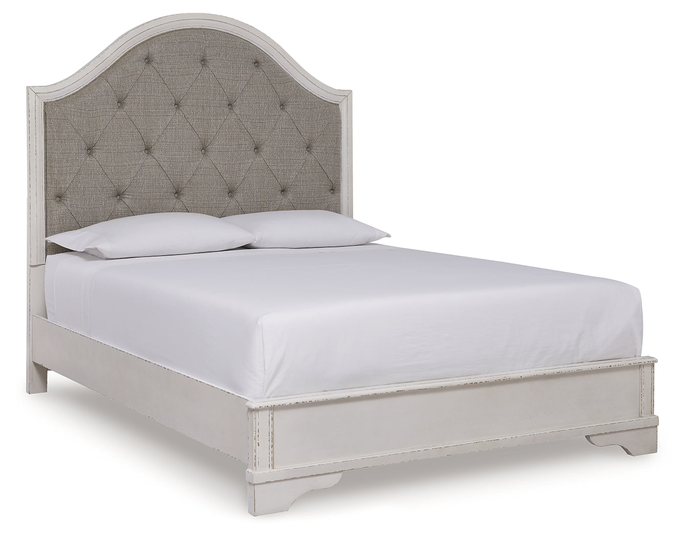 Blendon Rustic Brown Queen Upholstered Panel Bed - B747B2