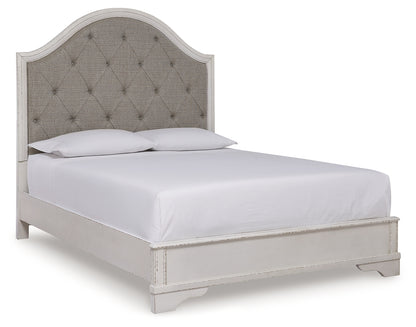 Blendon Rustic Brown Queen Upholstered Panel Bed - B747B2