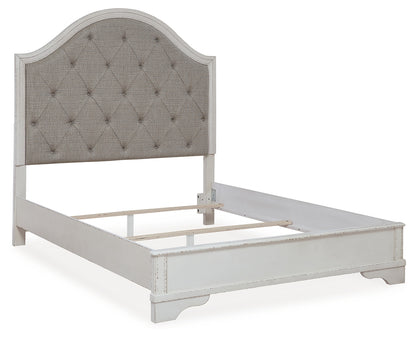 Blendon Rustic Brown Queen Upholstered Panel Bed - B747B2