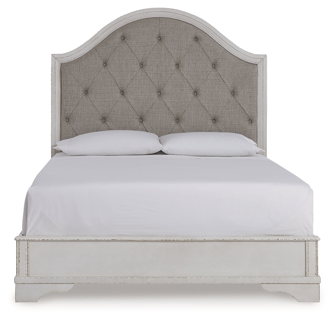Blendon Rustic Brown Queen Upholstered Panel Bed - B747B2