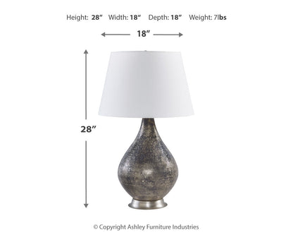 Bluacy 2-Piece Table Lamp Set in Antique Gray - PKG015583