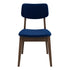 Blue Velvet Solid Back Side Chair (Set Of 2) - DCH00600101