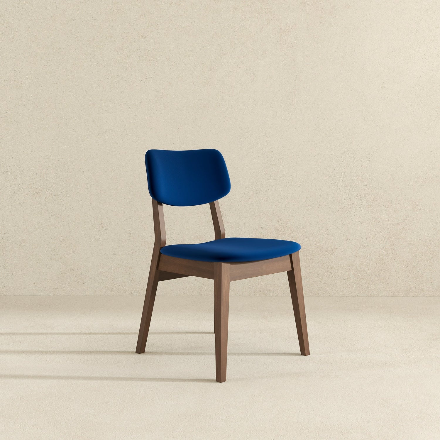 Blue Velvet Solid Back Side Chair (Set Of 2) - DCH00600101