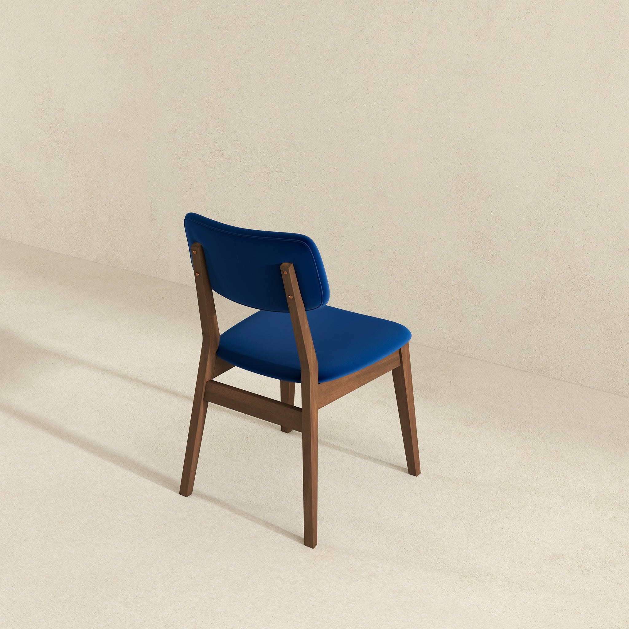 Blue Velvet Solid Back Side Chair (Set Of 2) - DCH00600101