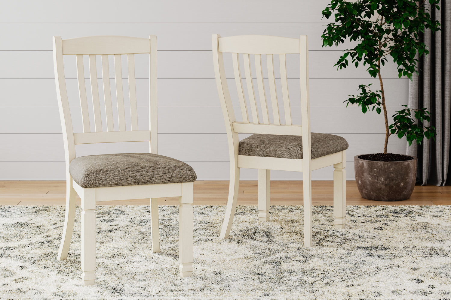 Bolanburg Antique White Dining Extension Table,10 Chairs and Server - D647D35