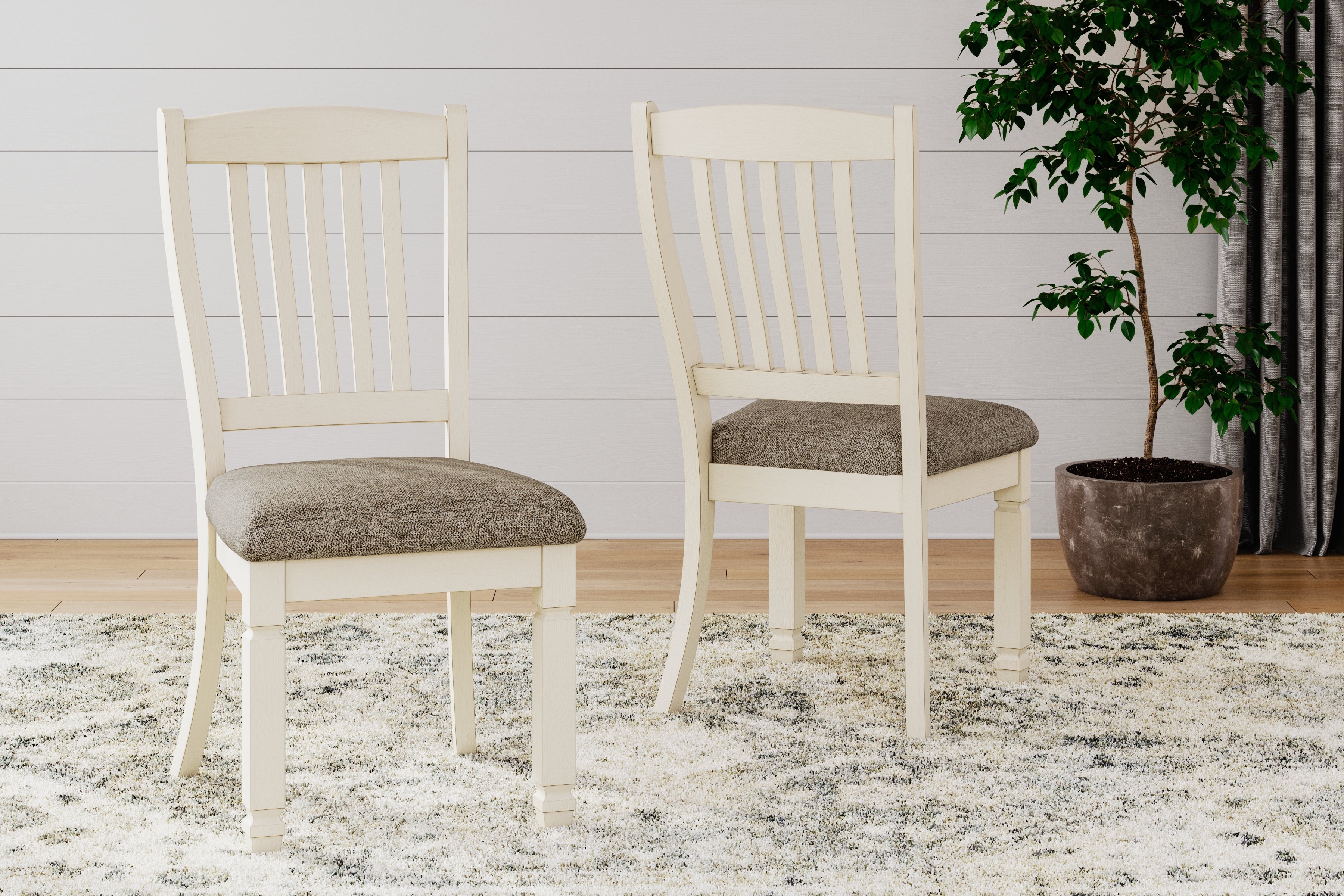 Bolanburg Antique White Dining Extension Table,10 Chairs and Server - D647D35