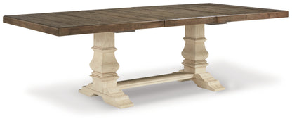 Bolanburg Antique White Dining Extension Table,10 Chairs and Server - D647D35