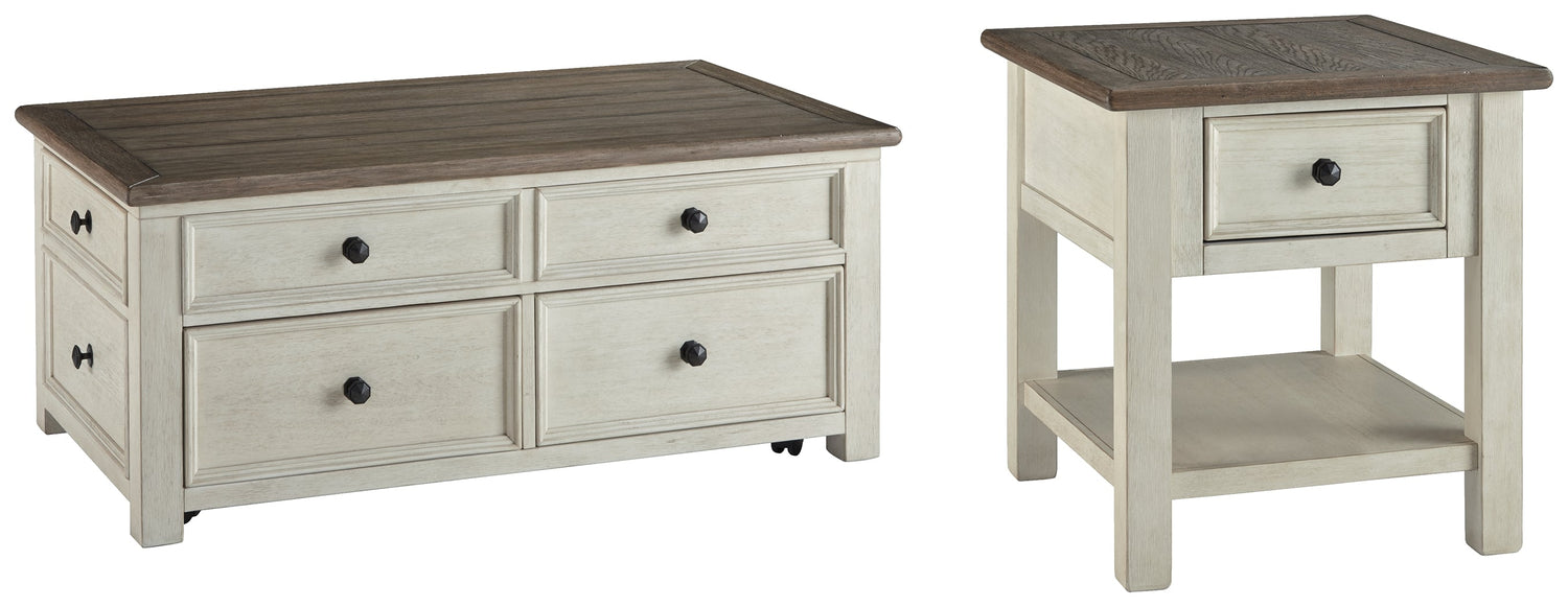 Bolanburg Coffee Table with 1 End Table in Two-tone - PKG008658