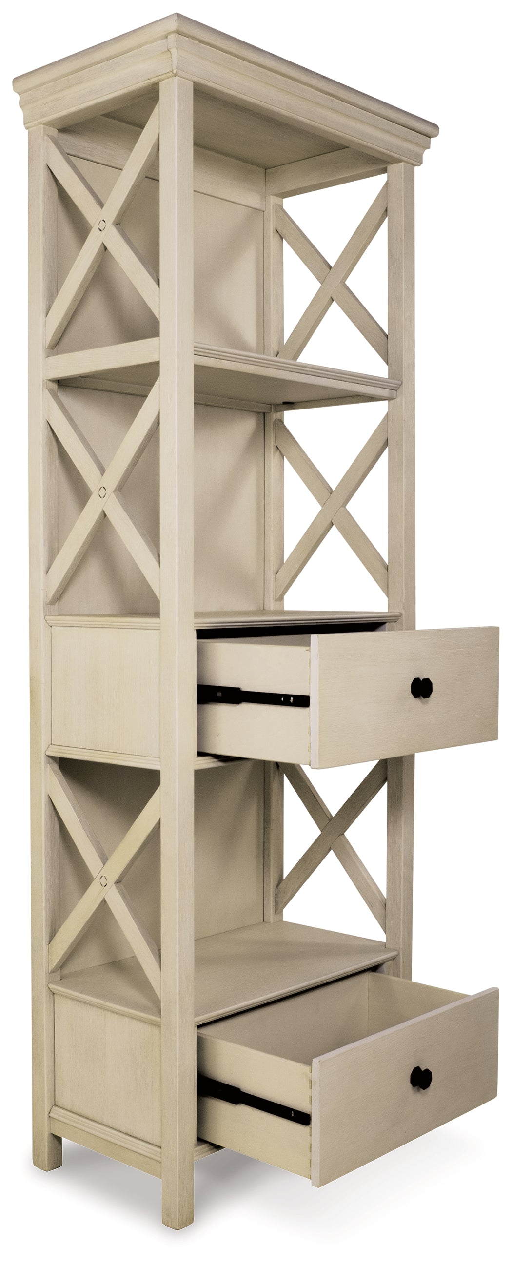 Bolanburg Two-tone Dining Table, 4 Chairs, Bench, Server and Display Cabinet - D647D24