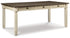 Bolanburg Two-tone Dining Table, 4 Chairs, Bench, Server and Display Cabinet - D647D24