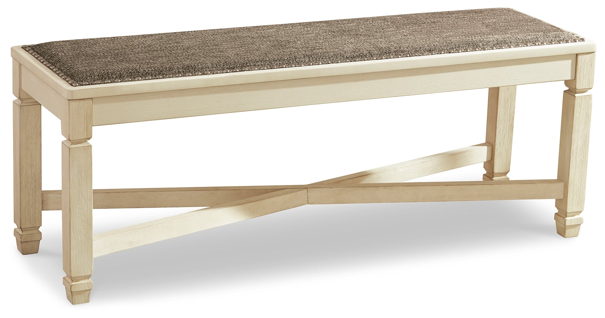 Bolanburg Two-tone Dining Table, 4 Chairs, Bench, Server and Display Cabinet - D647D24
