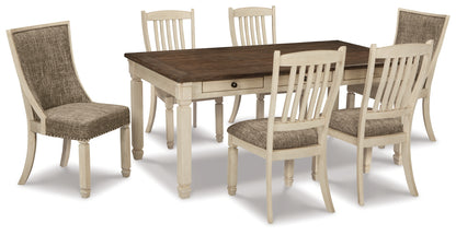 Bolanburg Two-tone Dining Table and 6 Chairs with Server - D647D22