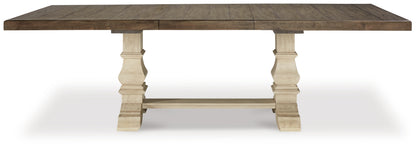 Bolanburg Two-tone Dining Table with 8 Chairs and Bench with Server and 2 Stools - D647D28