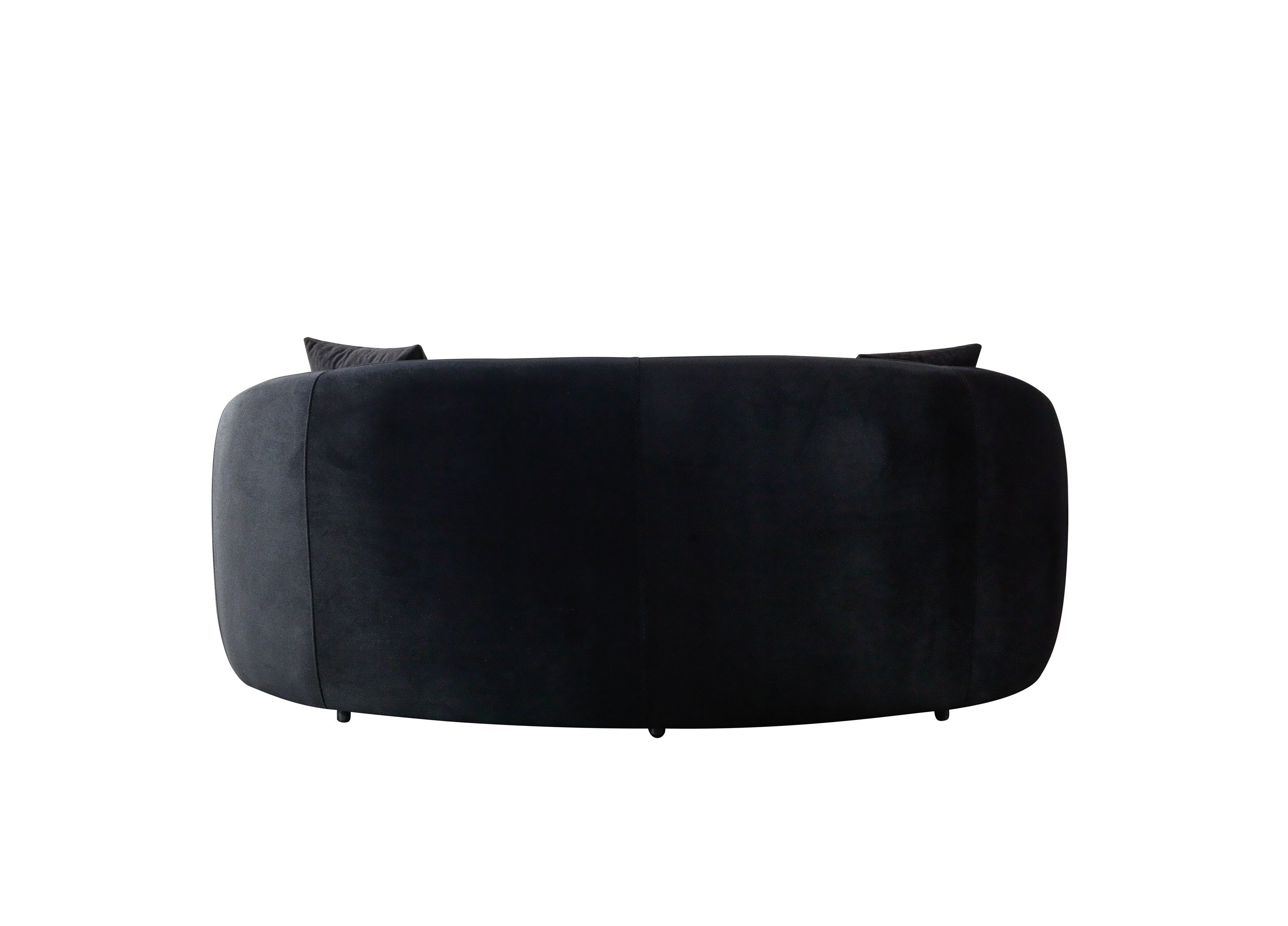 Bonita Black Velvet Loveseat 81" - BONITABLACKVL-L