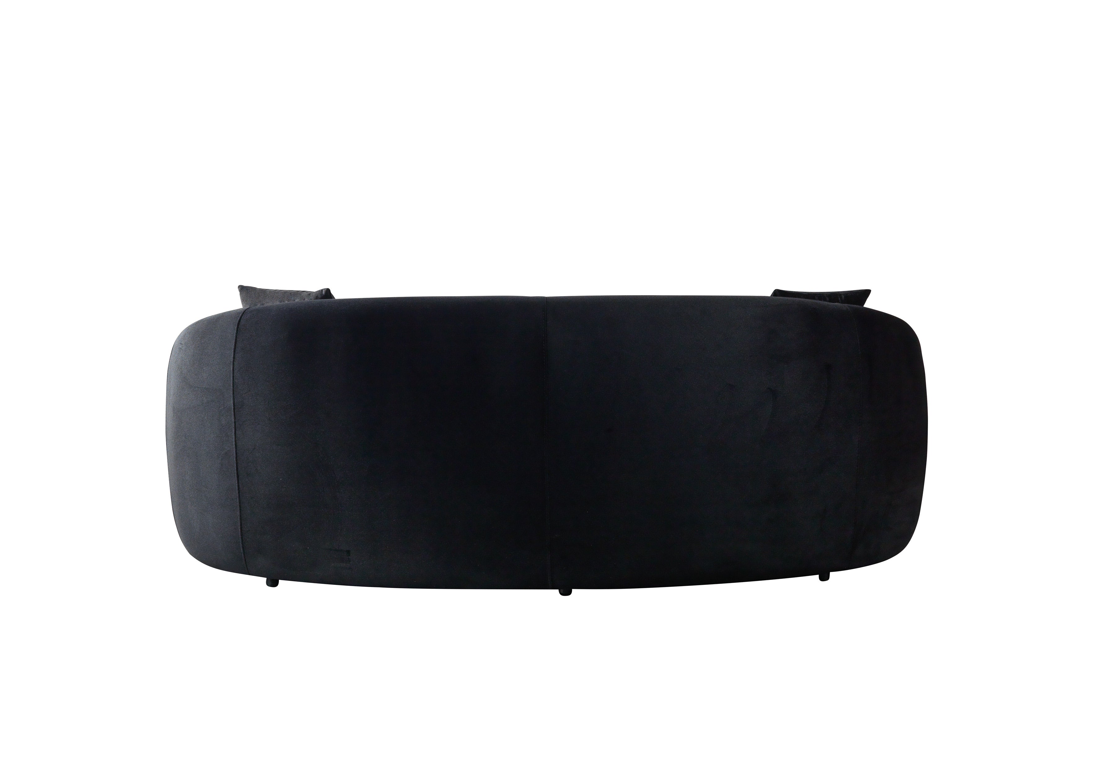 Bonita Black Velvet Sofa 91" - BONITABLACKVL-S