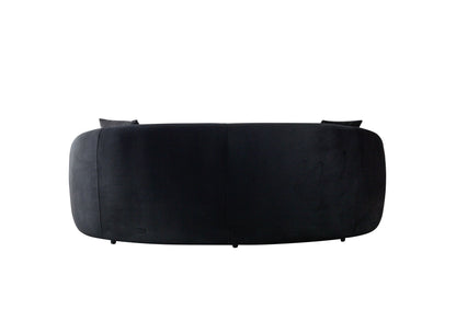 Bonita Black Velvet Sofa 91" - BONITABLACKVL-S