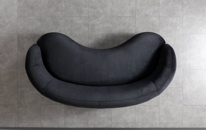 Bonita Black Velvet Sofa 91" &amp; Loveseat 81" [ETA: 9/10] - BONITABLACKVL-SL