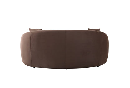 Bonita Coffee Velvet Loveseat 81" - BONITACOFFEEVL-L