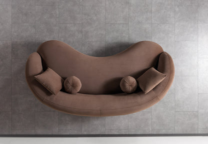 Bonita Coffee Velvet Sofa 91" &amp; Loveseat 81" - BONITACOFFEEVL-SL