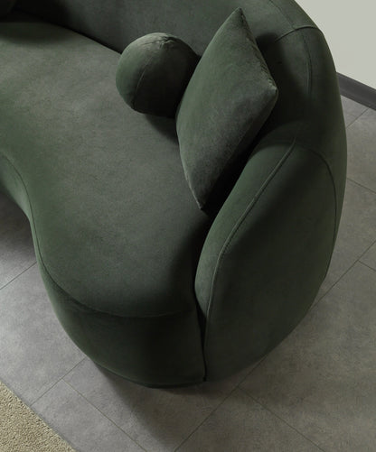 Bonita Green Velvet Loveseat 81" - BONITAGREENVL-L